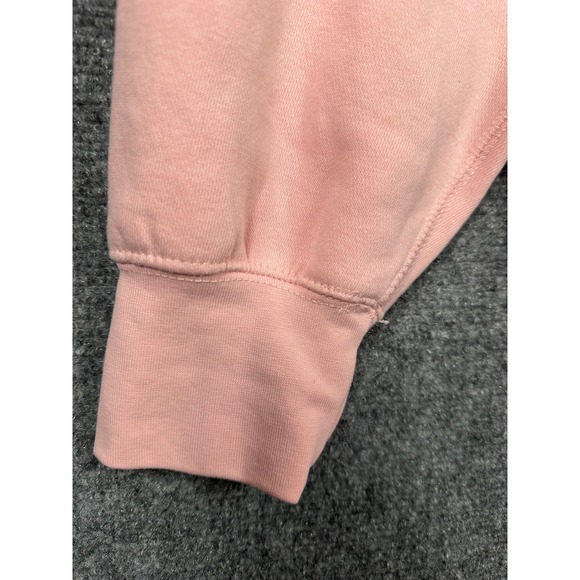 Oversized Pink Sweatshirt Cape Cod READ Womens Medium Pink Blue Pullover Soft - Picture 9 of 11